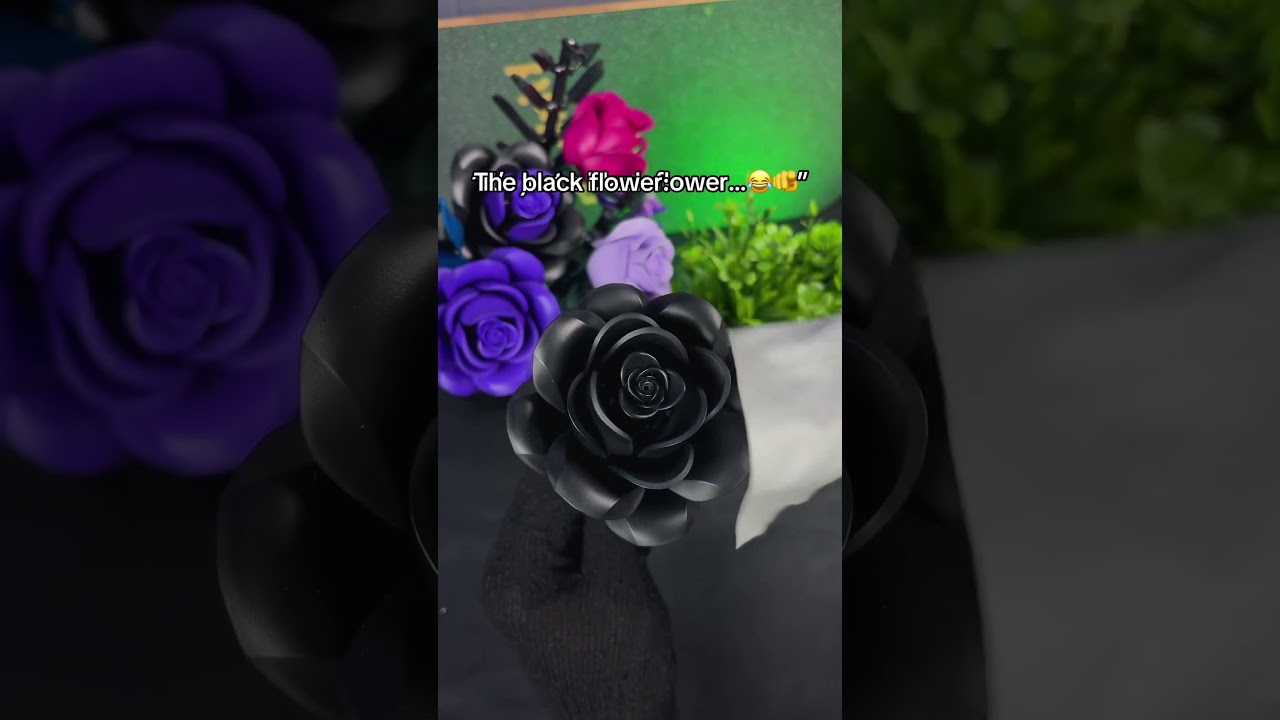 Does it look good?🫣 #black #blackaesthetic #lego #legoflowers #flowers
