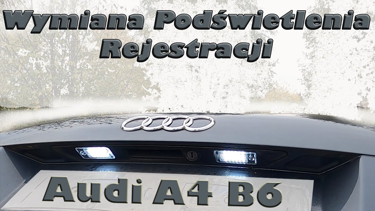 Audi A4 B6 : Wymiana oświetlenie tablicy rejestracyjnej
