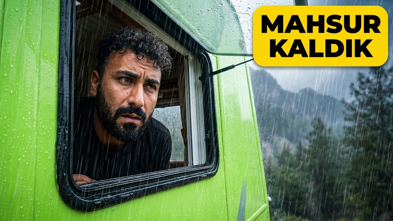 Yağmurlu G&uuml;nde Karavanda Mahsur Kaldık! 😱| Muğla, Akyaka, Azmak'ta Tam G&uuml;n Karavan Hayatı 🌿