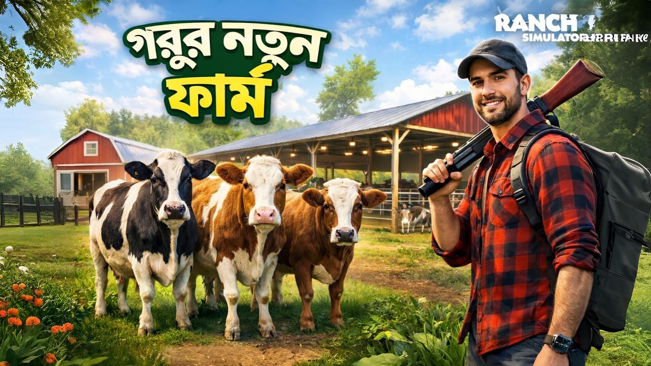 গরুর জন্য নতুন ফার্ম বানালাম! 🐄| Ranch Simulator Bangla Gameplay