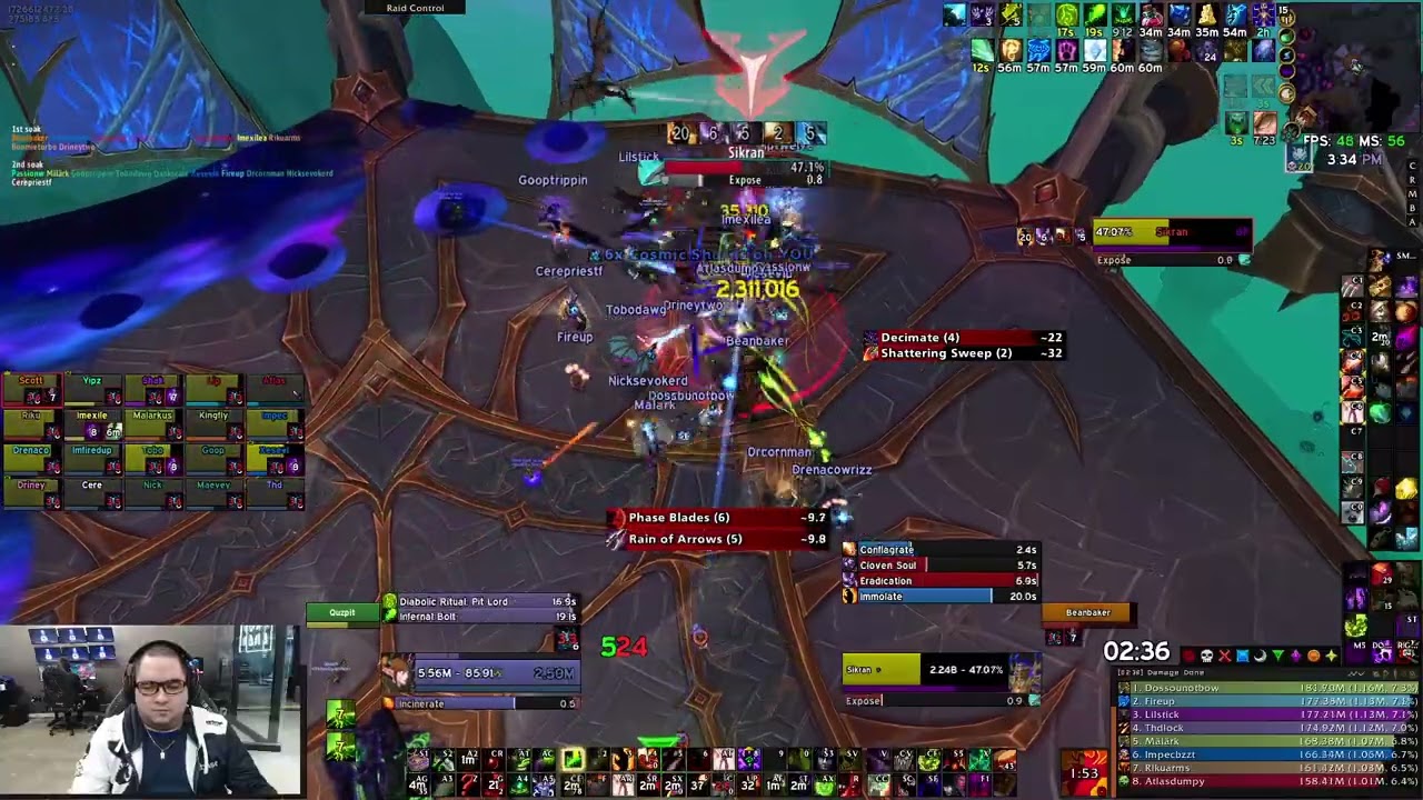 Liquid - Mythic Sikran (Destro Lock PoV)