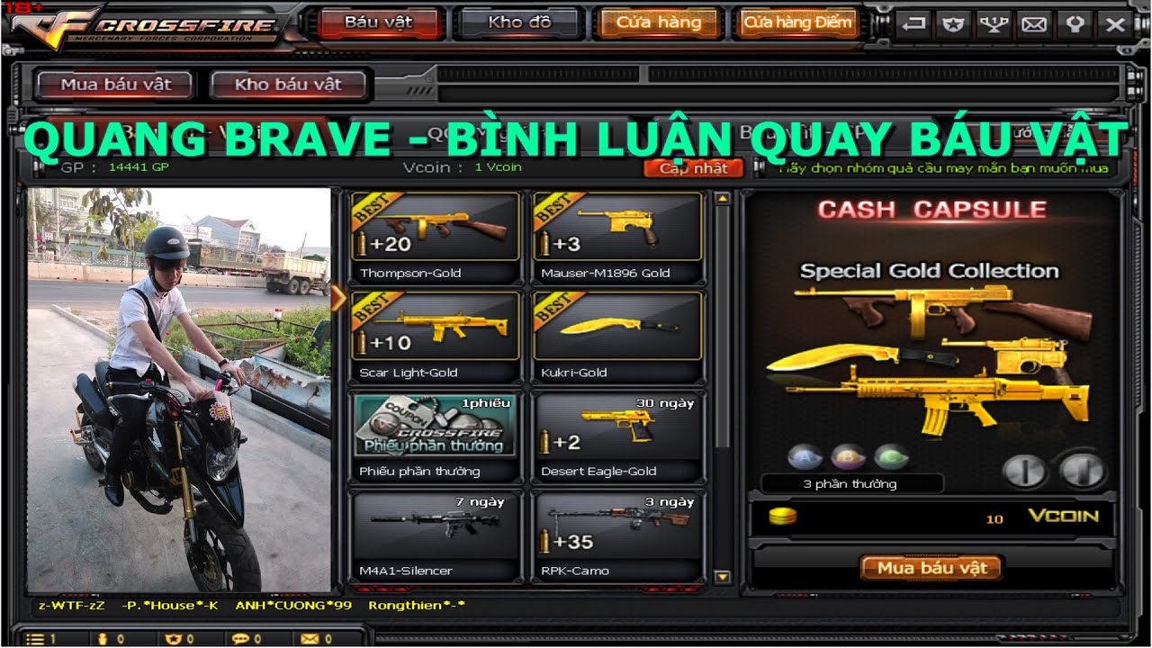 Bình luận Quay báu vật : QCMM Special Gold Collection - Quang Brave ✔