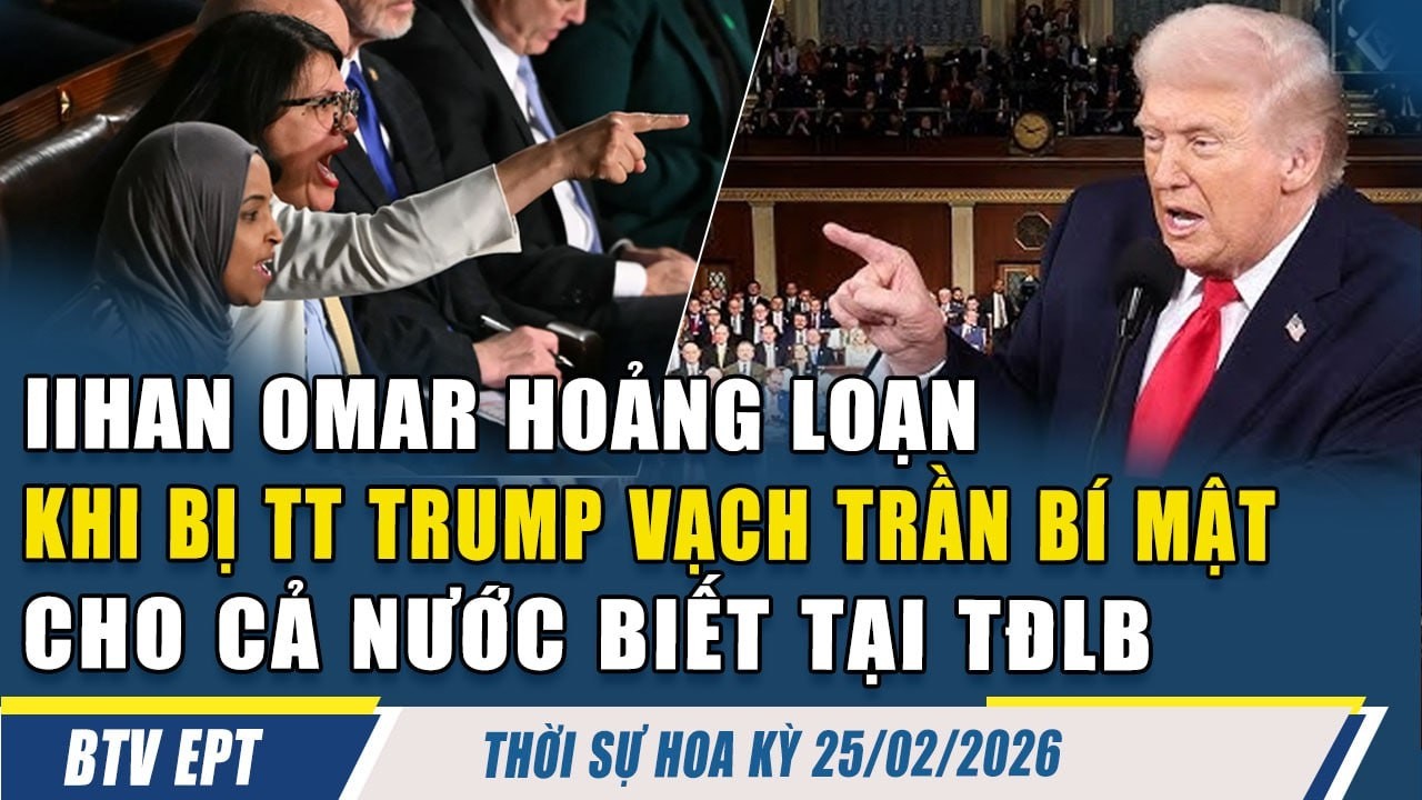 IIHAN OMAR MẤT BÌNH TĨNH, NGÃ QUỴ KHI TT TRUMP PHƠI BÀY BÍ MẬT TẠI THÔNG ĐIỆP LIÊN BANG