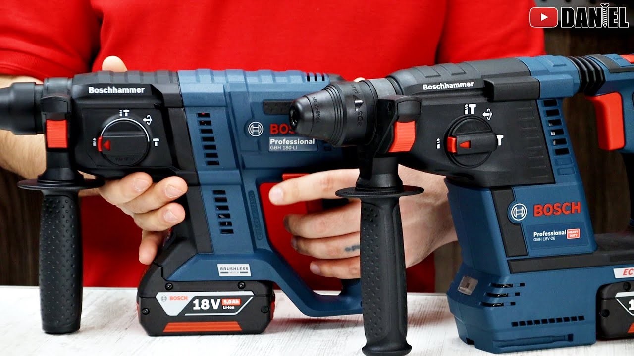 Bosch GBH 180-Li VS GBH 18V-26, Ciocane rotopercutoare 18V Brushless