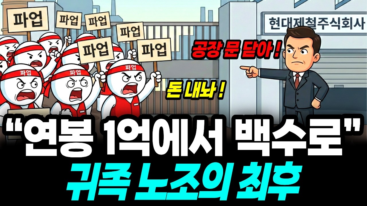 연봉 1억에서 백수로... 현대제철 귀족노조의 최후