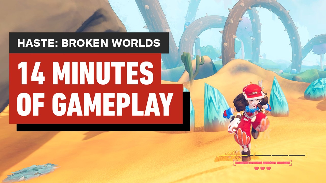 14 Minutes of HASTE: Broken Worlds Demo Gameplay -&nbsp;A High-Speed Acrobatic Running Game