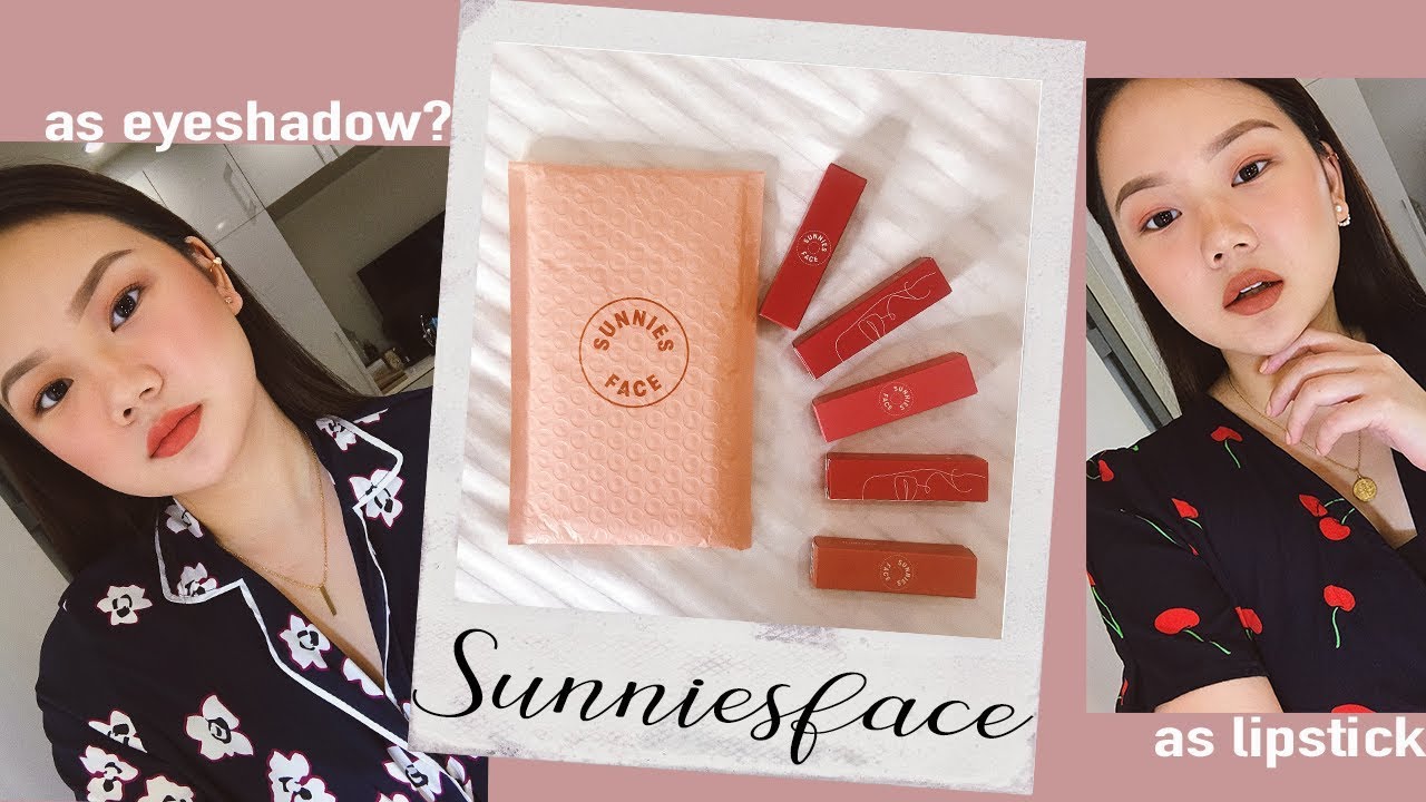 SUNNIES FACE FLUFFMATTE ON MY LIDS & LIPS?! SWATCH & REVIEW | ASHLEY SANDRINE
