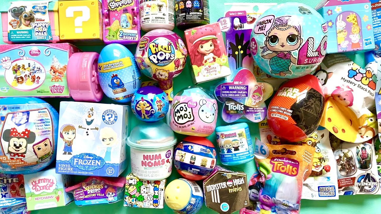 ASMR 42 MYSTERY SURPRISE TOYS Satisfying Unboxing NO Talking Video