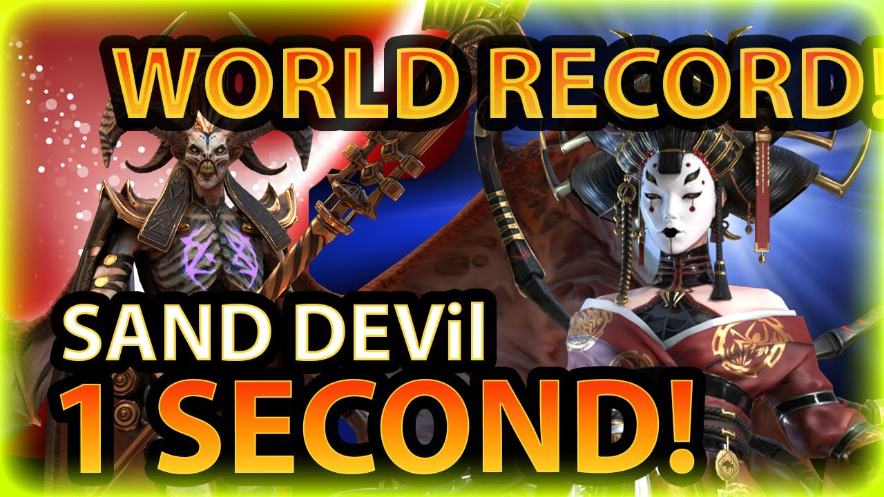 1 SECOND SAND DEVIL WORLD RECORD! Raid: Shadow Legends