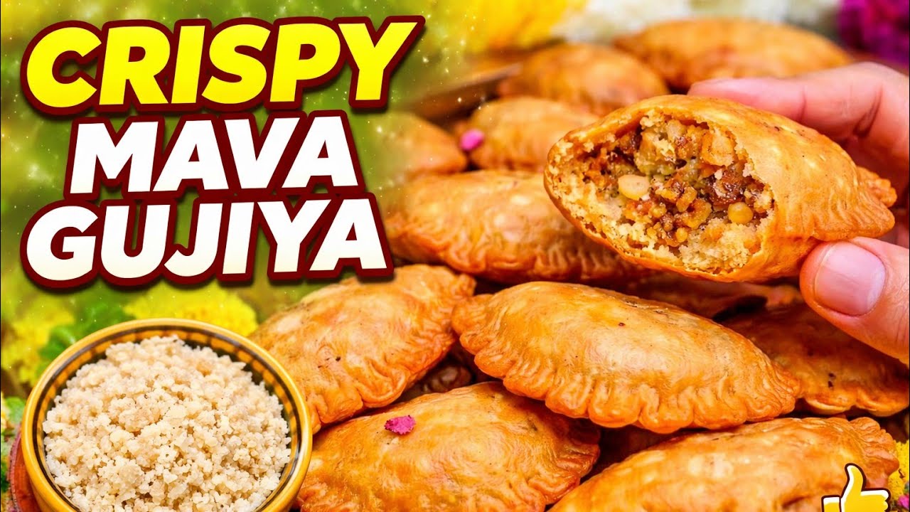 😋 Crispy Mawa Gujiya Recipe | Easy Step-by-Step Recipe