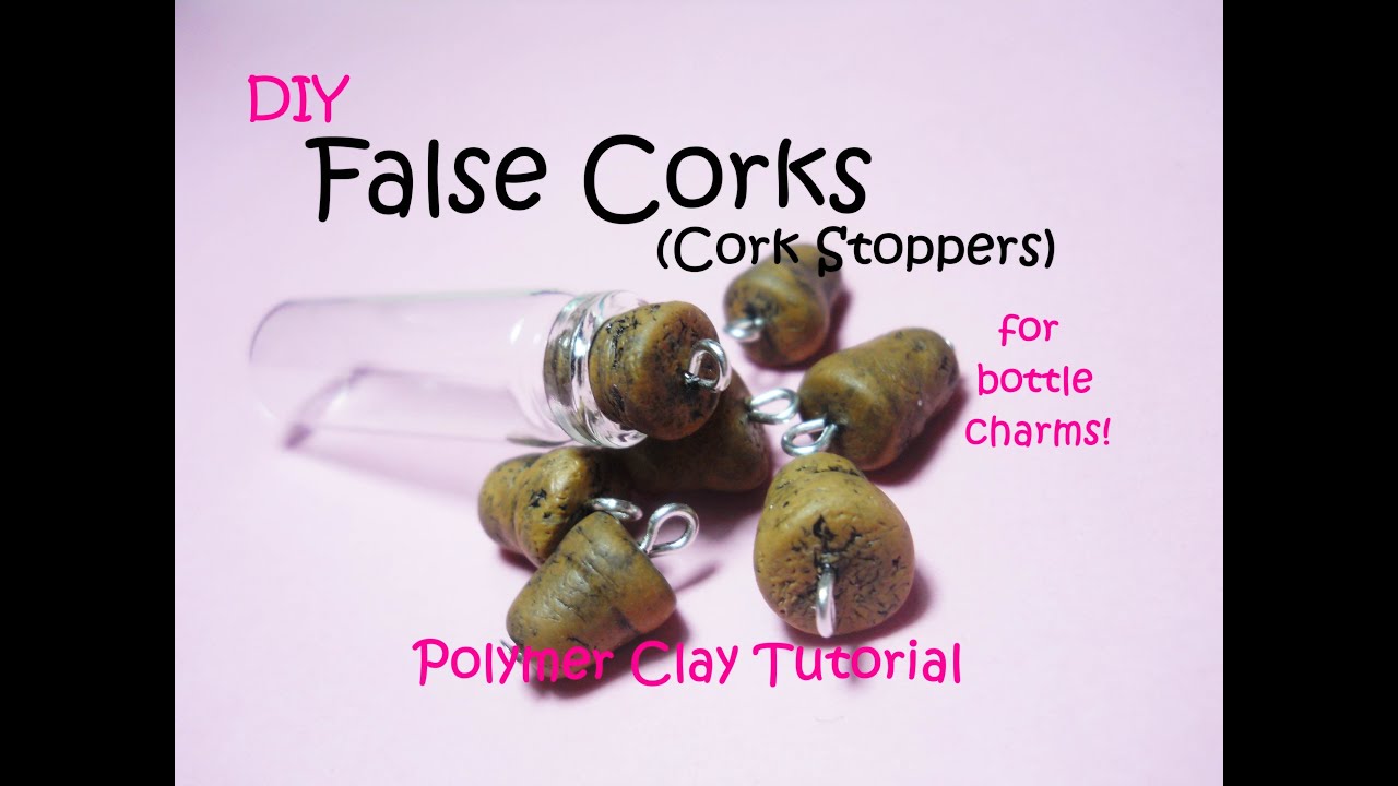 DIY False Corks for Bottle Charms ✧ Tappi per Bottigliette in Finto Sughero ~ Polymer Clay Tutorial