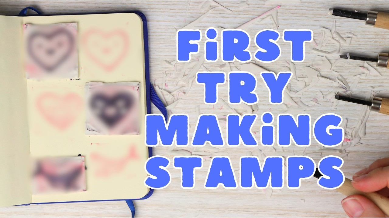 First time lino cutting - Let's make stamps !