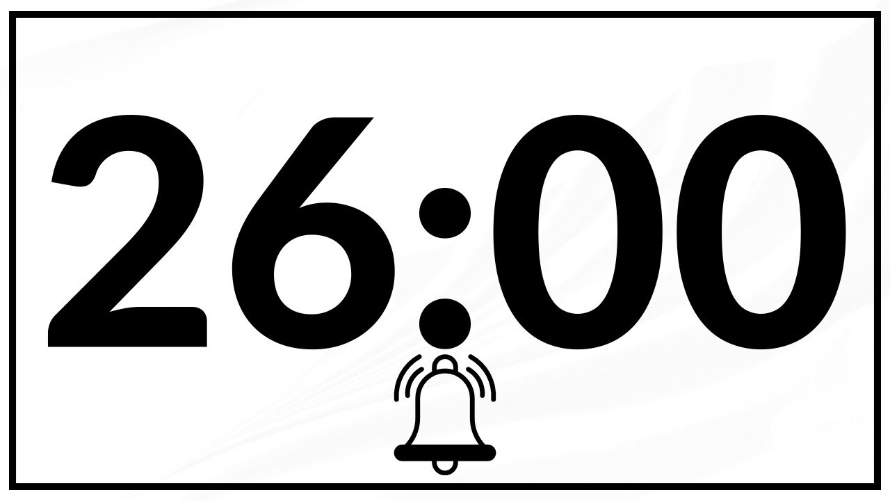 26 Minute Timer with Alarm 🔔 | Countdown Timer 26 Minutes