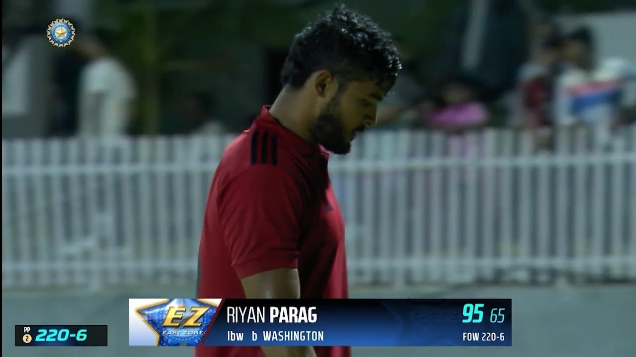 Riyan Parag 95 in Deodhar Trophy Final| Full Innings| #riyanparag #bcci