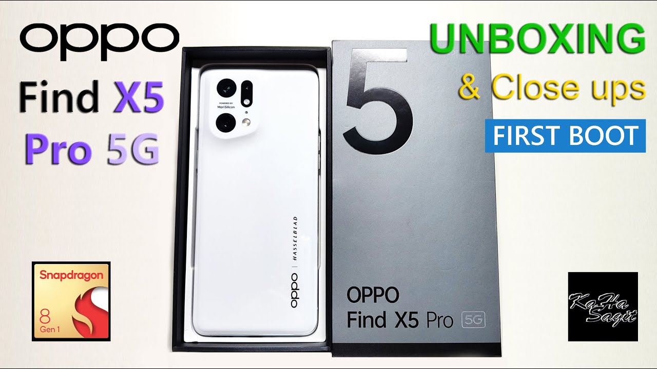 OPPO Find X5 PRO Ceramic White - Unboxing with Close ups & First Boot
