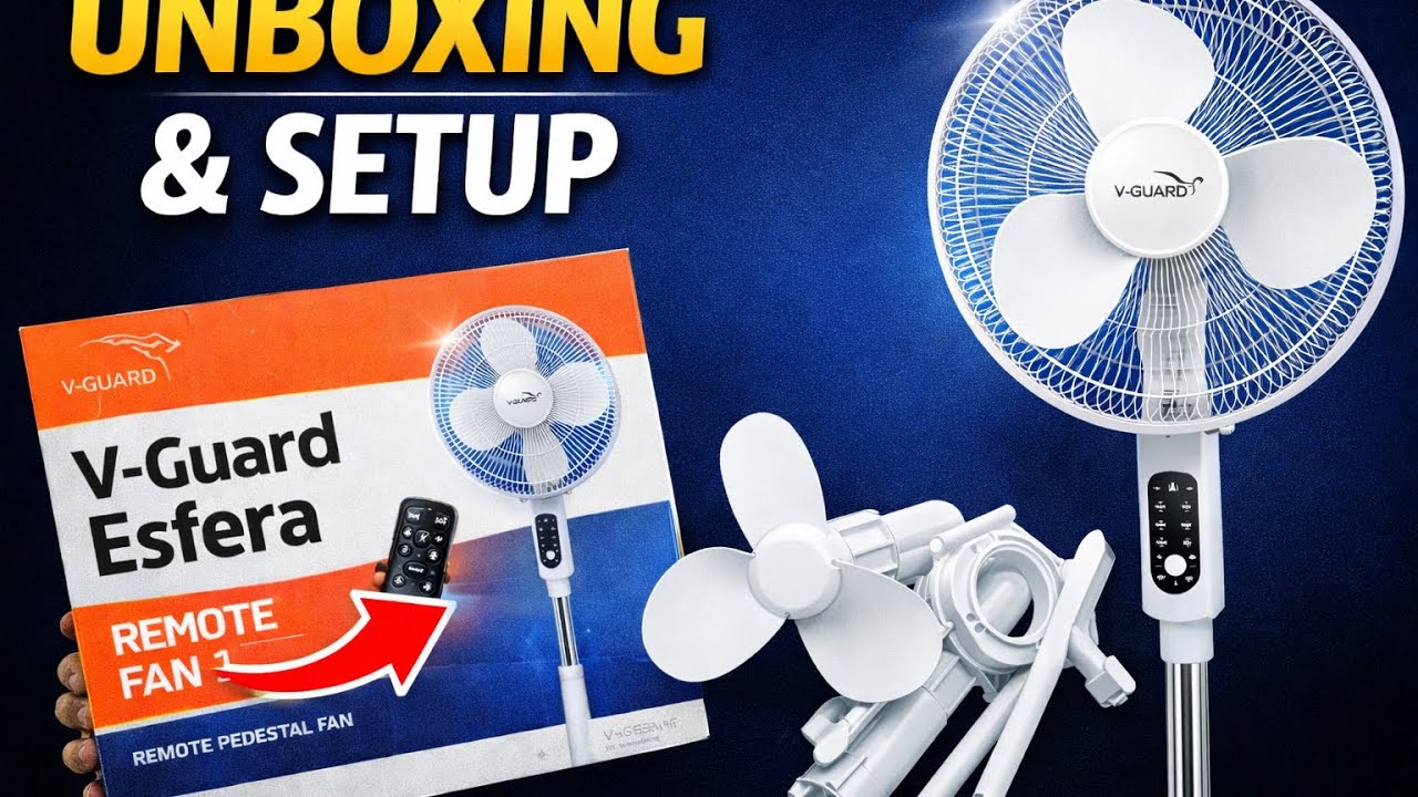 V-Guard Esfera 3 Blade Fan Unboxing + Setup