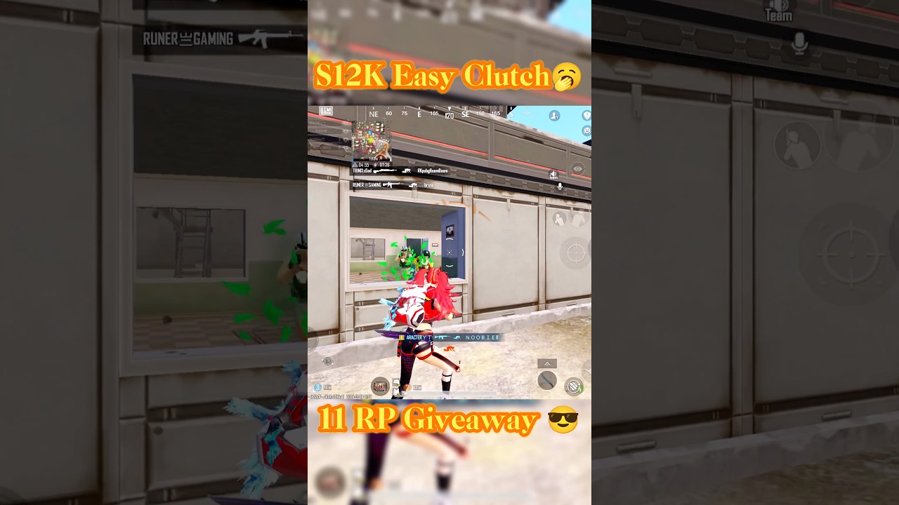 S12K Easy Clutch 😎 11 RP Giveaway 🔥#bgmi #crateopening #gaming #giveaway #1vs4 #ytshorts #rpgiveaway