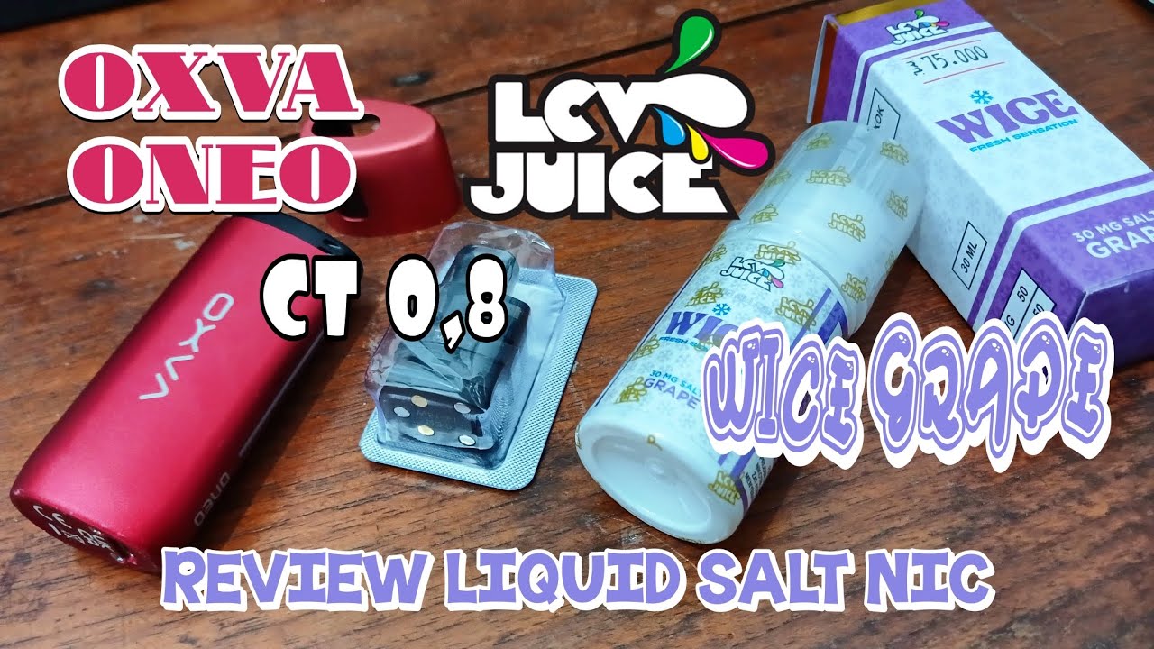 COBAIN LIQUID SALT NIC WICE GRAPE By LCV JUICE | PAKAI DEVICE OXVA ONEO CT 0,8