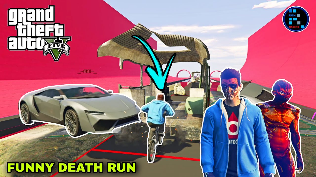 [Hindi] GTA V | BMX VS LAMBORGHINI SUPER FUNNY DEATH RACE