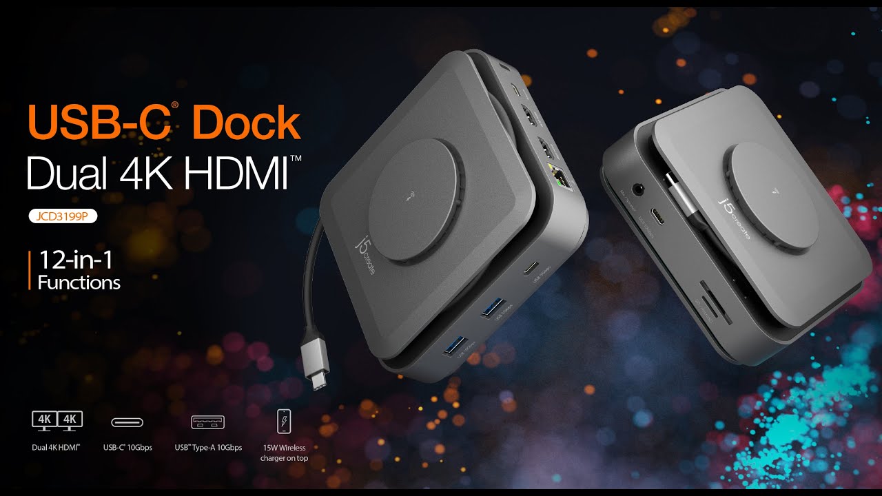 j5create | USB-C&reg; Dock Dual 4K HDMI&trade; | JCD3199