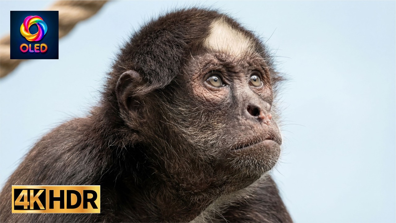 Innocent Eyes of the Wild 🐒 | Baby Monkey in Stunning 4K HDR OLED
