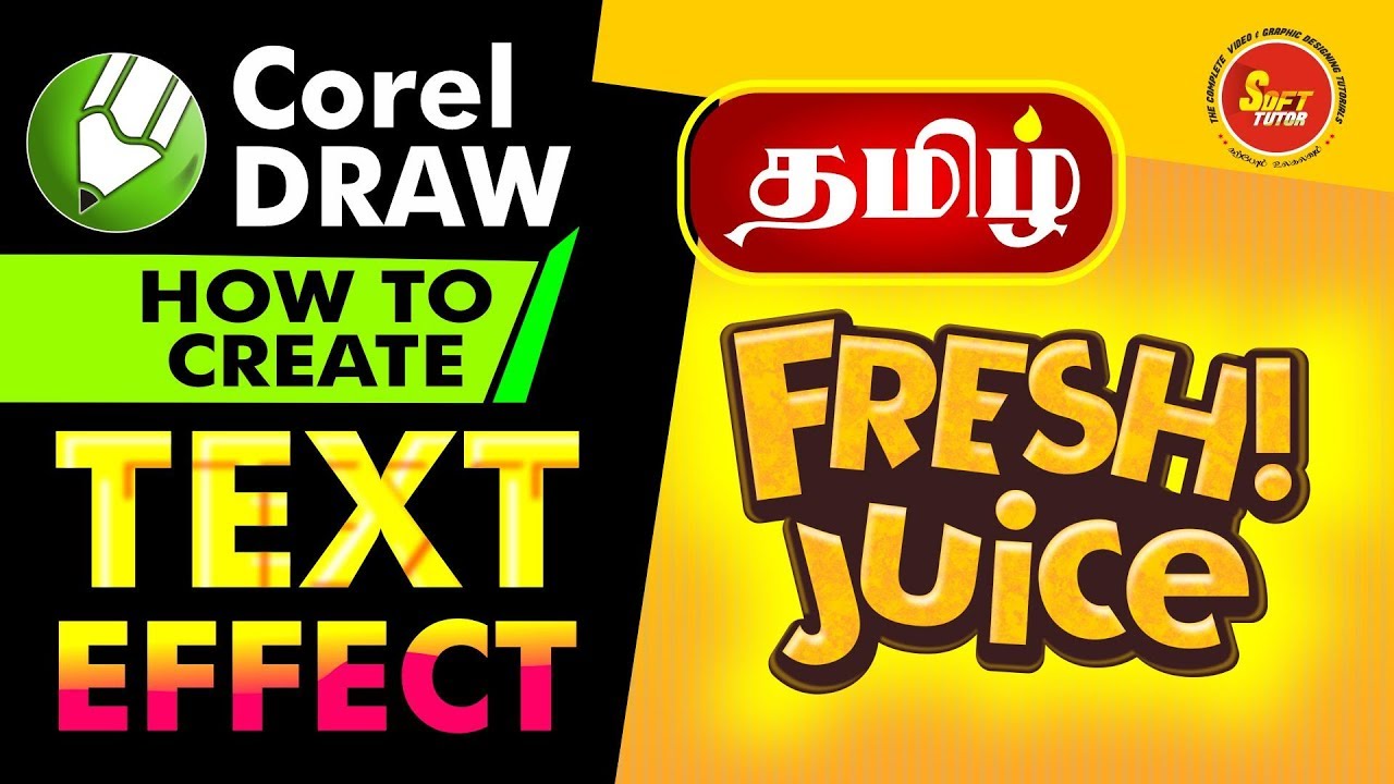 How to Create TEXT EFFECT | Corel Draw in Tamil Tutorial | Soft Tutor