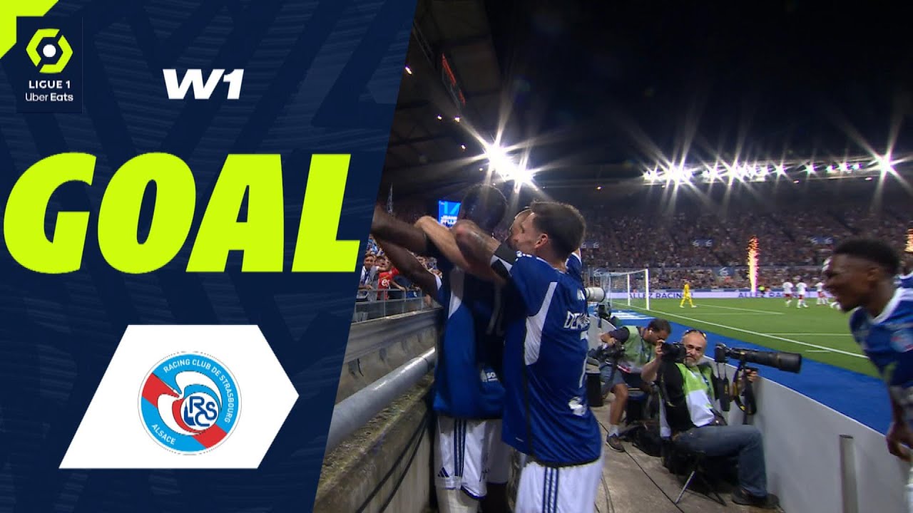 Goal Jean-Ricner BELLEGARDE (63' - RCSA) RC STRASBOURG ALSACE - OLYMPIQUE LYONNAIS (2-1) 23/24