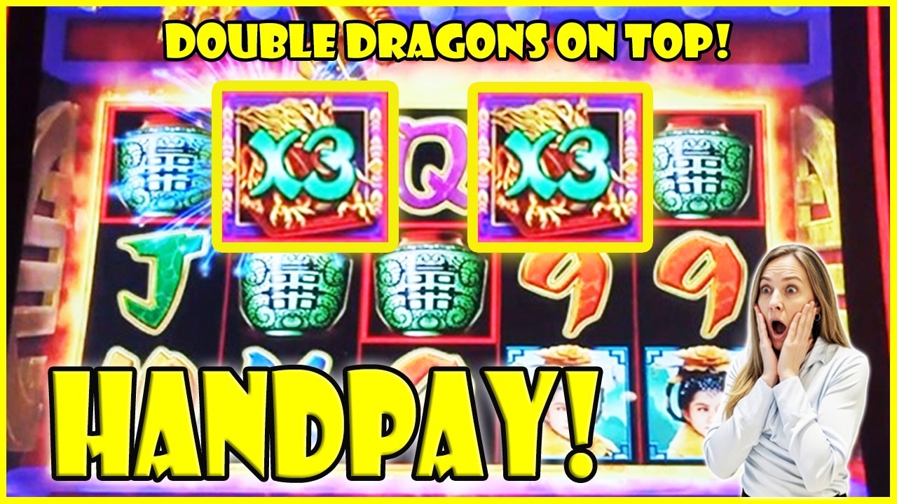 💥EPIC Double Dragons Land on Top for a HANDPAY!