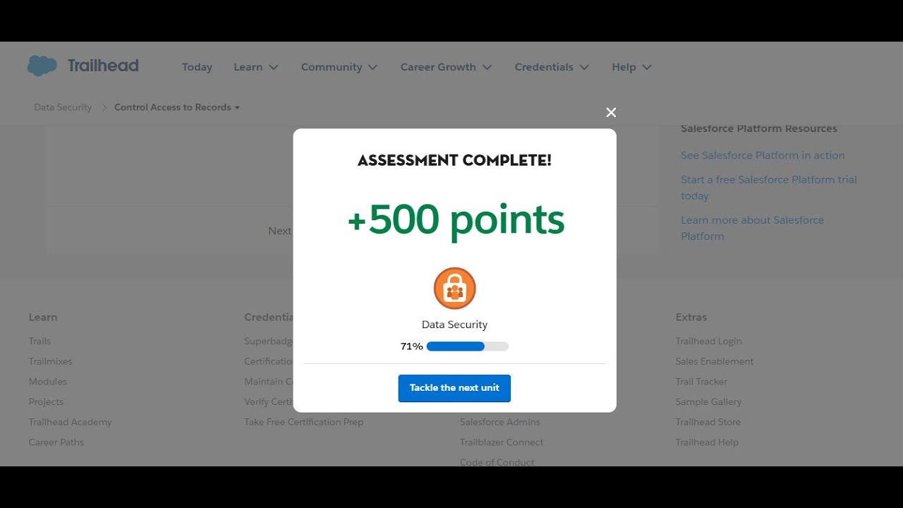 Control Access to Records of Data Security in Trailhead Salesforce 2025!