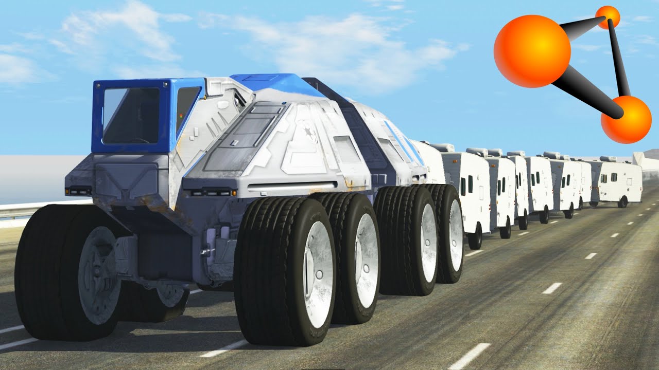 Beamng DRIVE High Speed CRAZY TOWING Crashes #7 Cars dragging