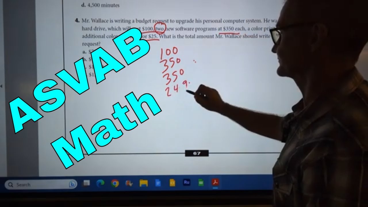 ASVAB Math Word Problems, Arithmetic Reasoning Practice