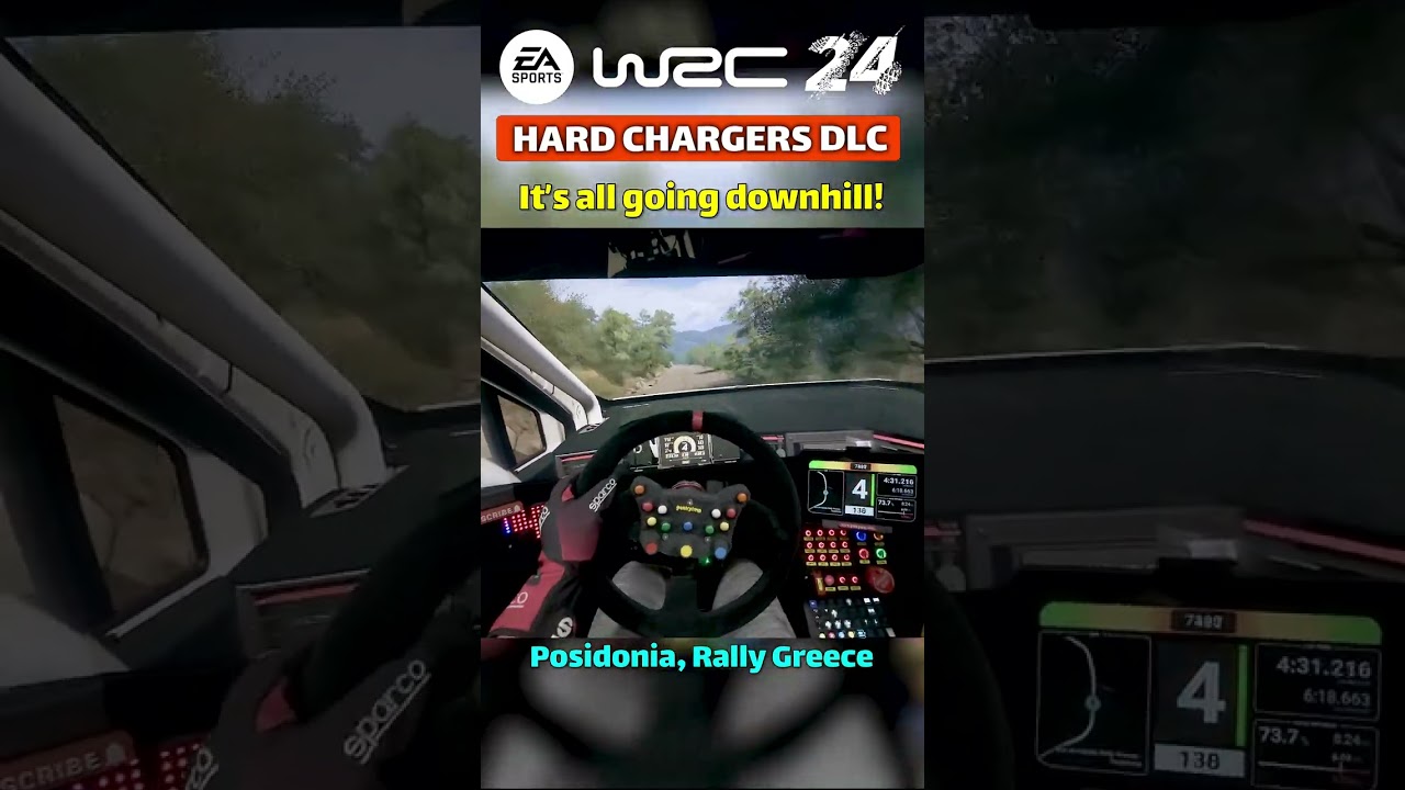 It's all going downhill! EA WRC 24 Hard Chargers DLC | Posidonia, Greece | Renault Clio Rally3