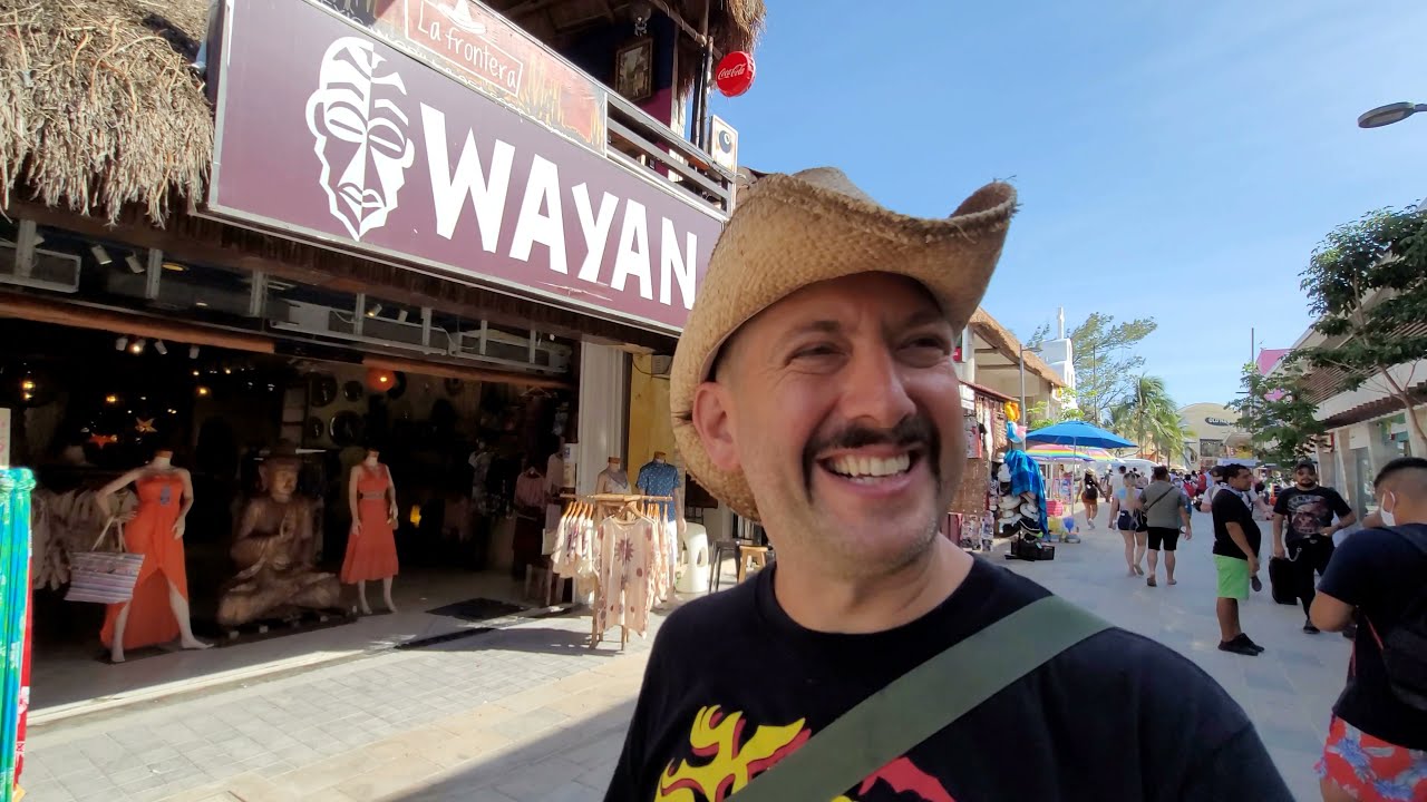 FIFTH AVENUE, the WALKING STREET of Playa Del Carmen, Mexico 🇲🇽 (4K Walking Tour)
