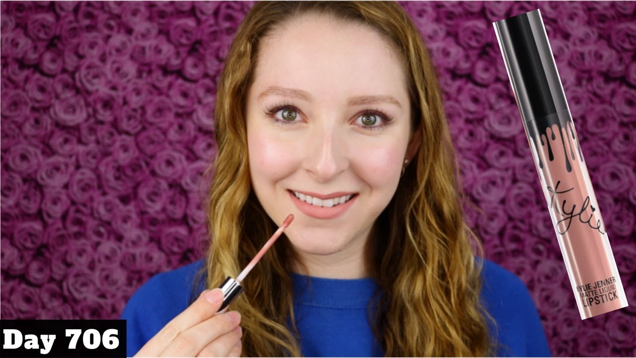 KYLIE COSMETICS MATTE LIQUID LIPSTICK IN BARE SWATCH & REVIEW
