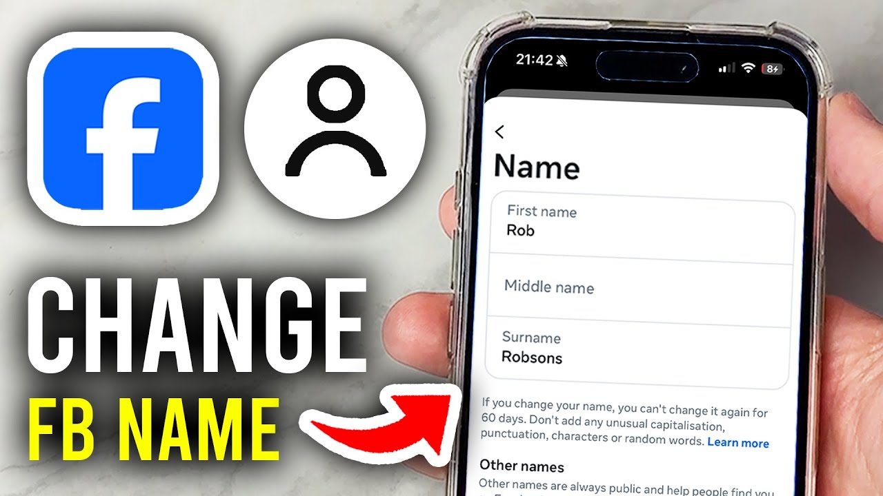 How To Change Your Name On Facebook - Step By Step
