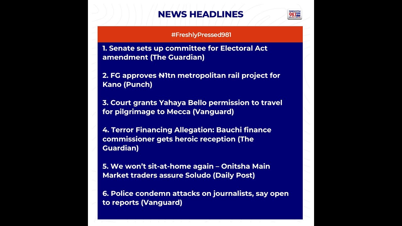 #FreshlyPressed981: Senate sets up committee for Electoral Act amendment