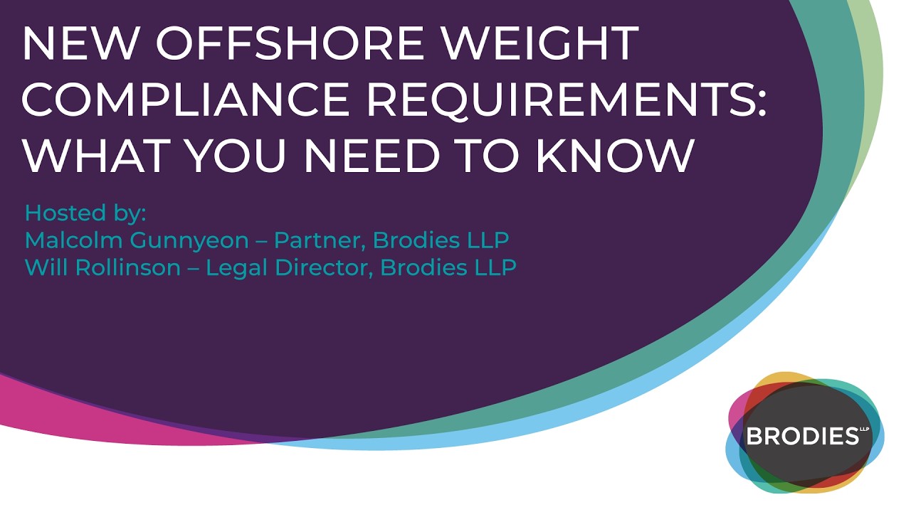 New Offshore Weight compliance requirements: what you need to know