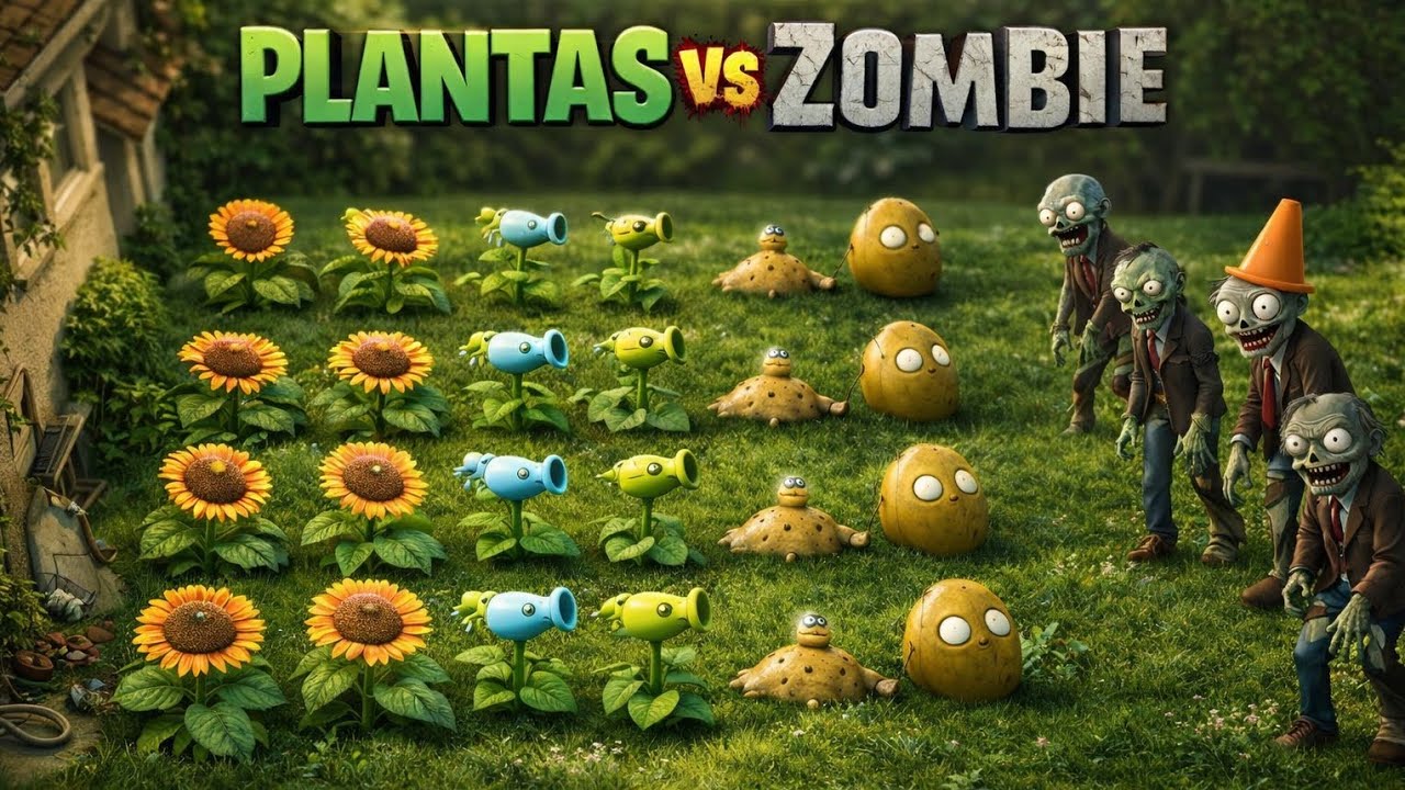 PLANTA VS ZOMBIE tentando zerar 