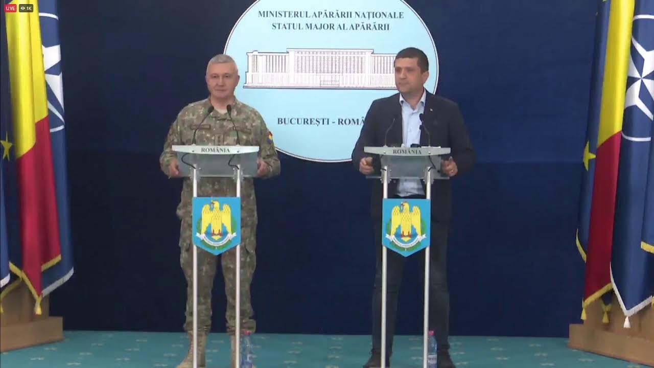 Conferință de presă susținută de ministrul Apărării, Radu Miruță