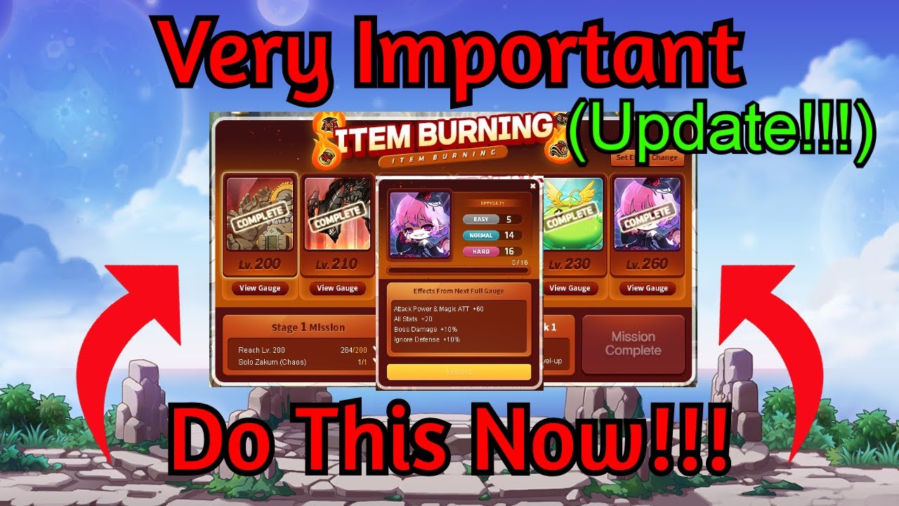 Maplestory item burning changes very important Update