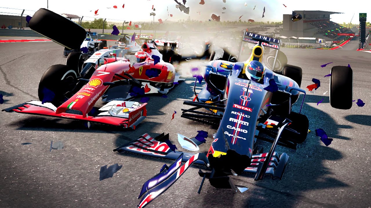 SURVIVE USA but it&rsquo;s on F1 2014! Extreme Hardcore Damage Mod