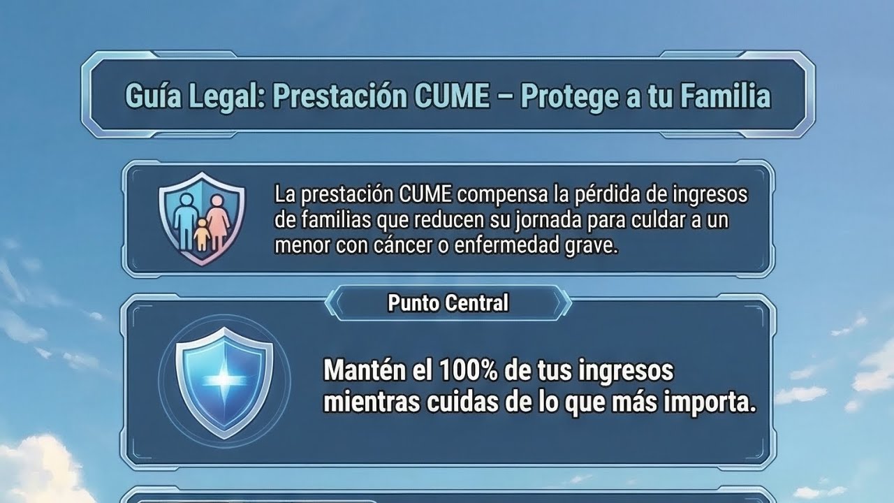 🛑 ¿Tienes un hijo con una enfermedad grave y necesitas tiempo para cuidarlo? prestación CUME. 🏥