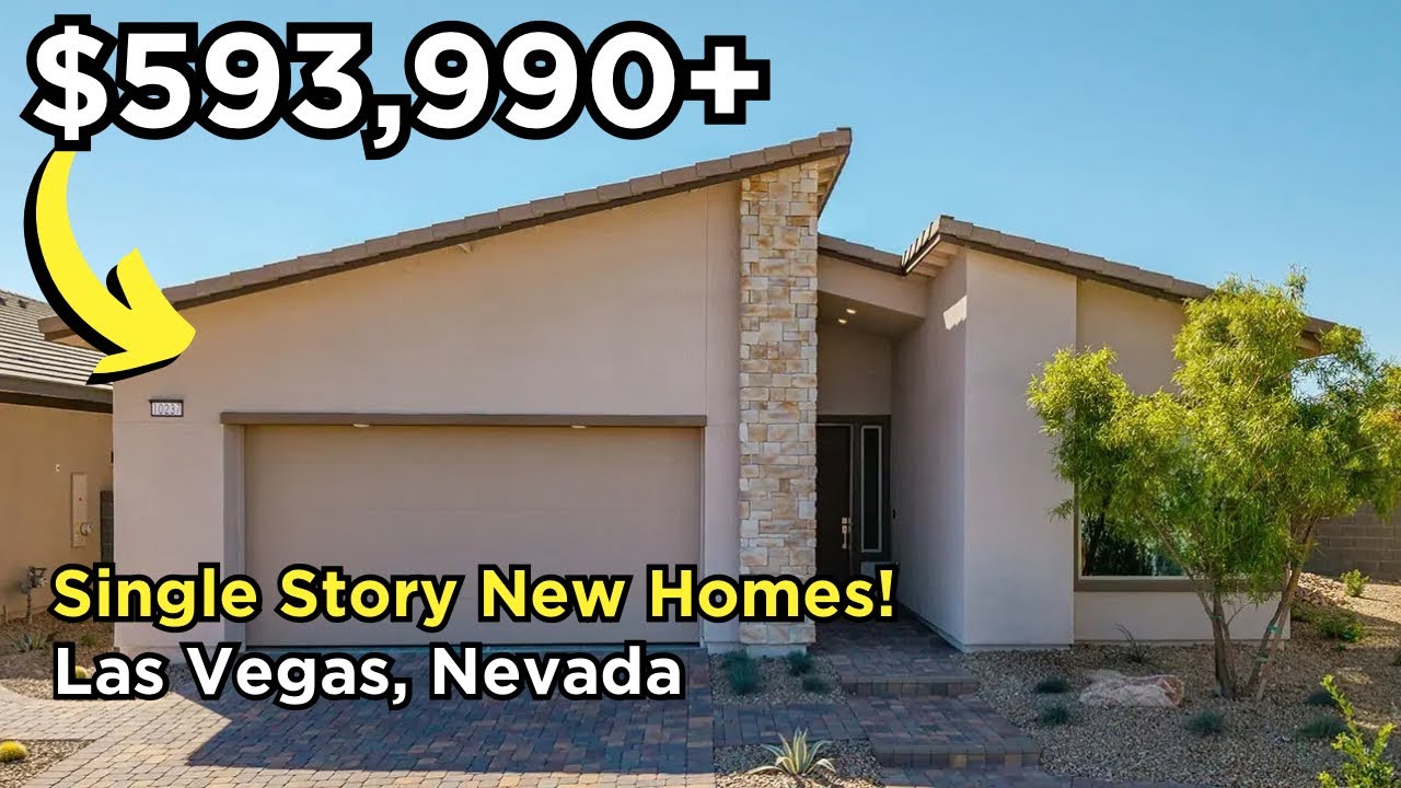 Las Vegas Single Story New Construction Homes For Sale in Gated Community