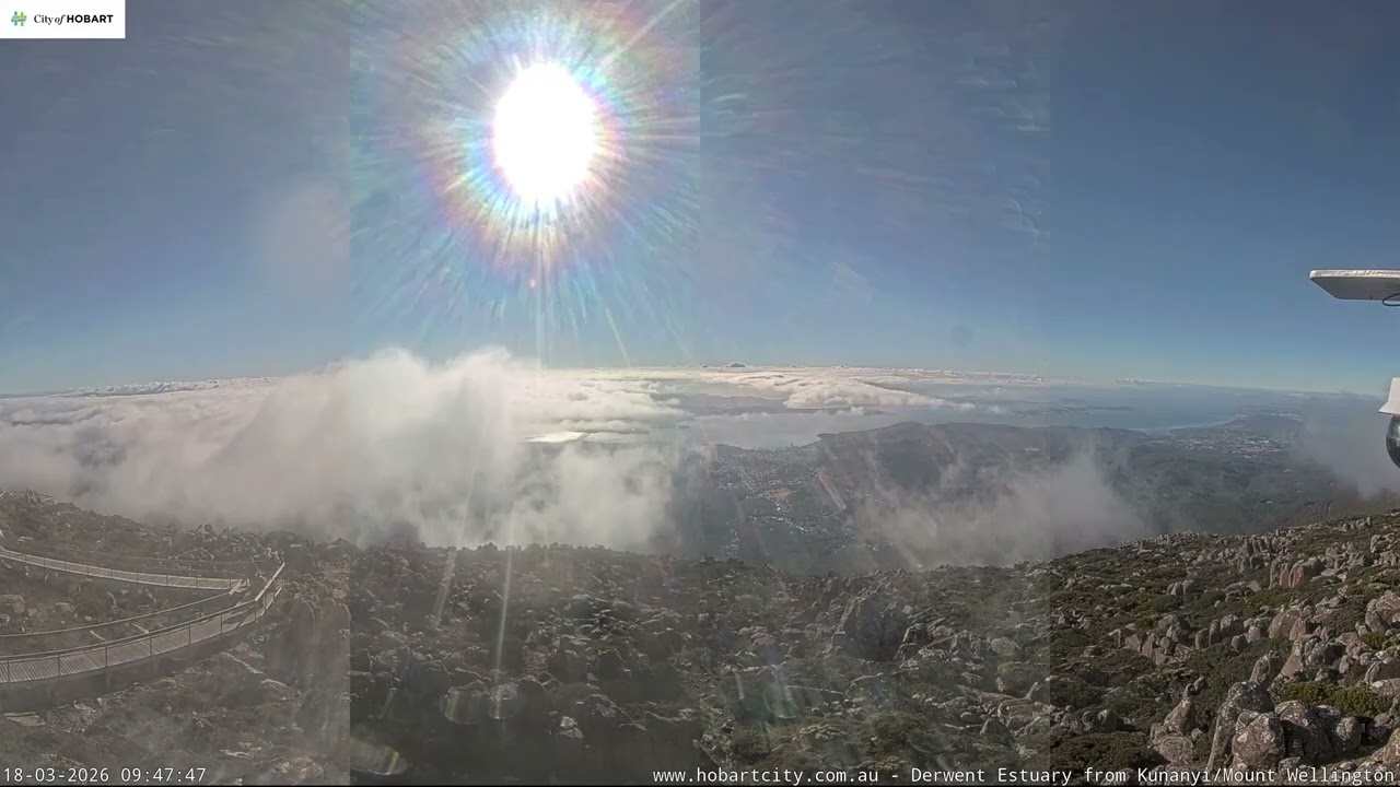 Hobart 🇦🇺 Mountain View Time Lapse ☁️ (Kunanyi / Mount Wellington) - March 18 2026