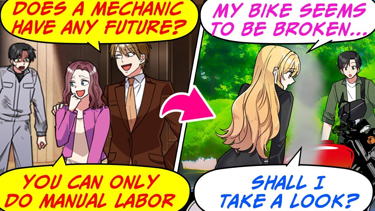 [Manga Dub] My girlfriend left Me for newbie, but I met a CEO with broken bike...!? [RomCom]