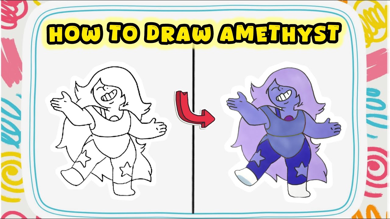 How to Draw Amethyst from Steven Universe – Easy Character Art