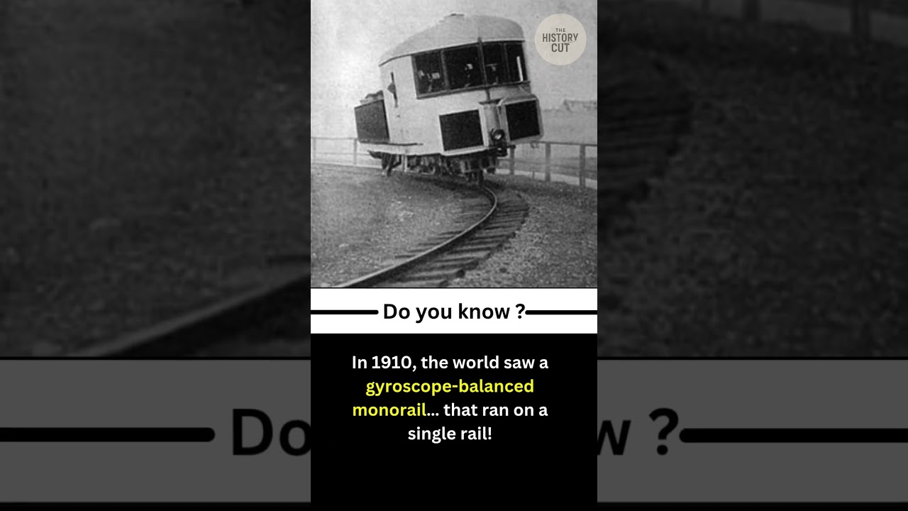 This Train Ran on One Rail! 🚝 1910 Gyro Monorail | Do You Know?