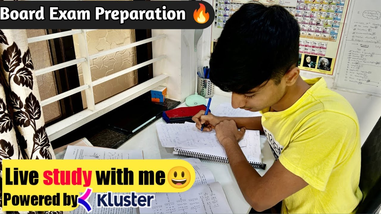 Study LIVE  with me😀| Board Exam prepration🔥| #studywithme #rohitkalburgi #kluster #livestudy