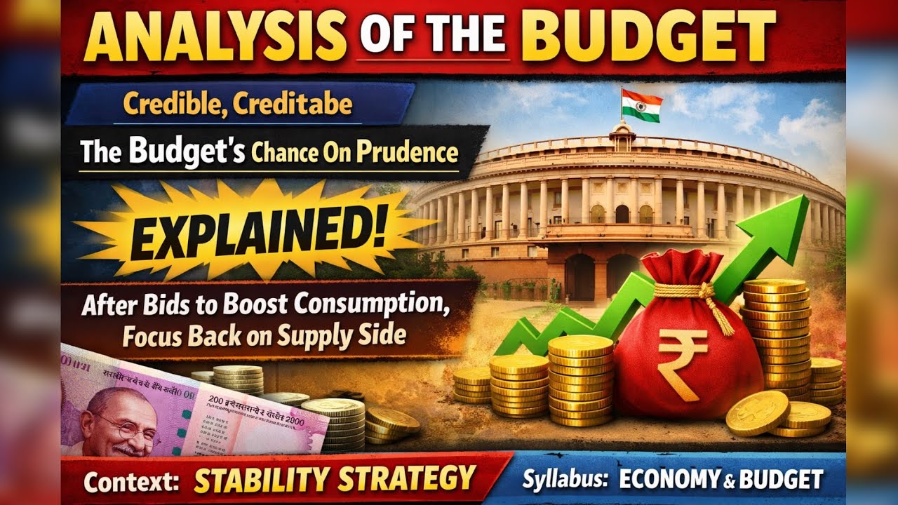 Union Budget 2026 Analysis | Supply Side Focus Explained | GS 3 Economy Prelims & Mains #upsc2026 