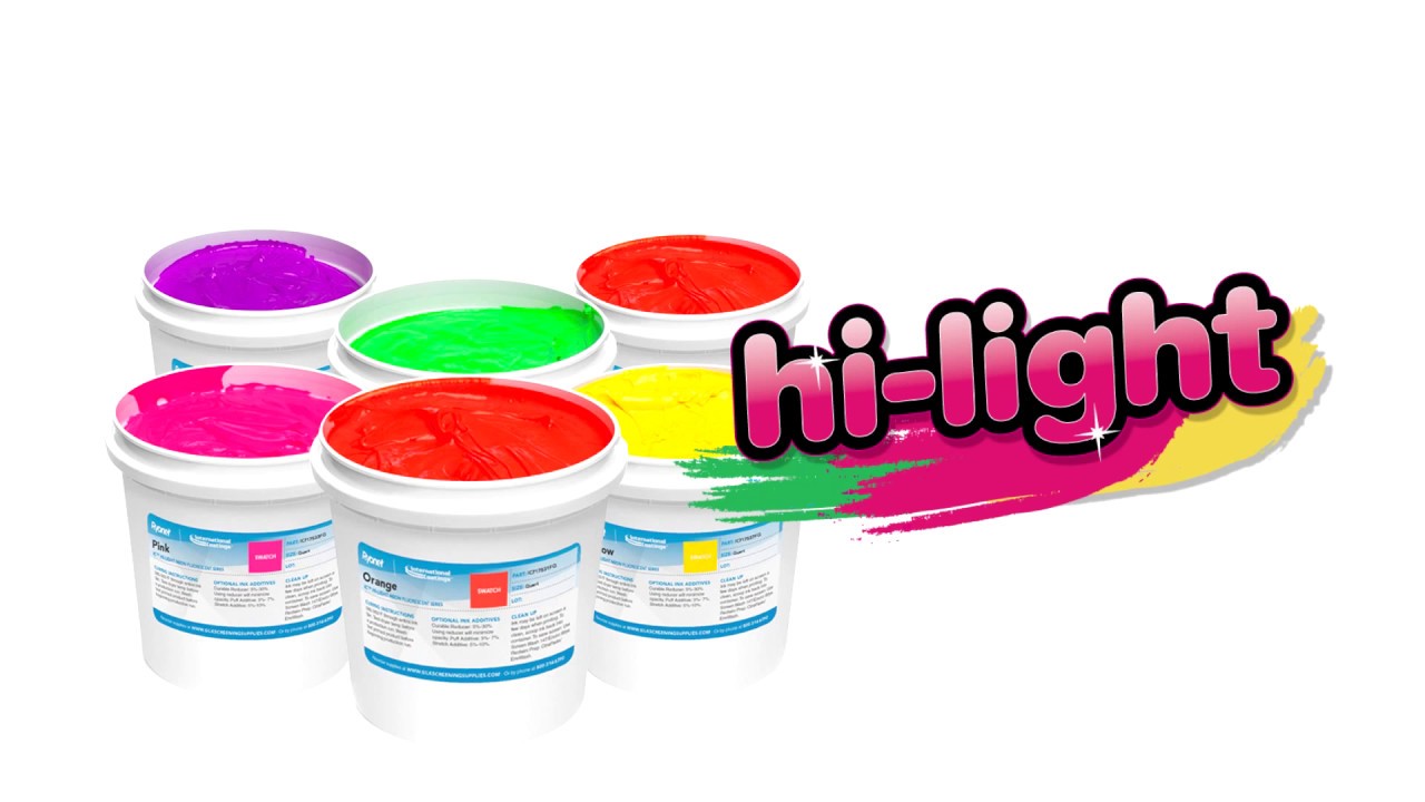 Ryonet Hi-Lights Neon Fluorescent Screen Printing Inks - Coming Soon